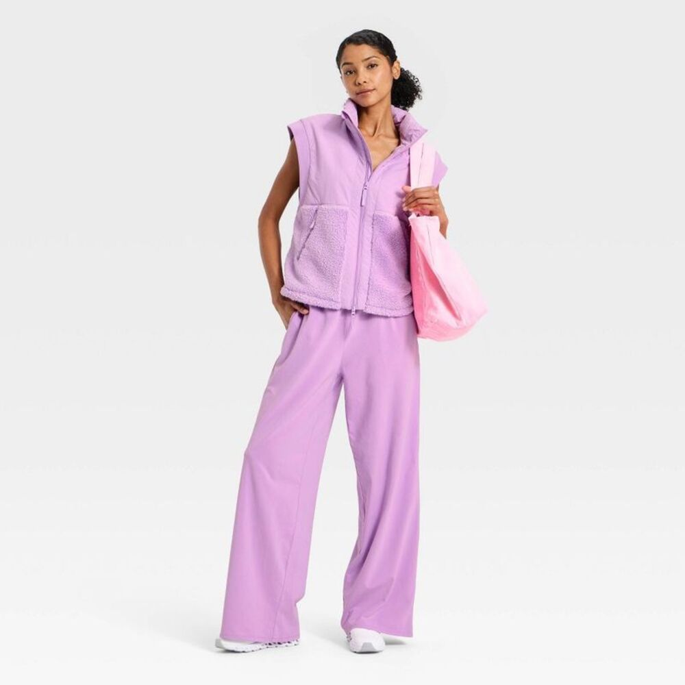JoyLab - Women's High Pile Vest - JoyLab Purple XL Purple - Picture 3 of 3